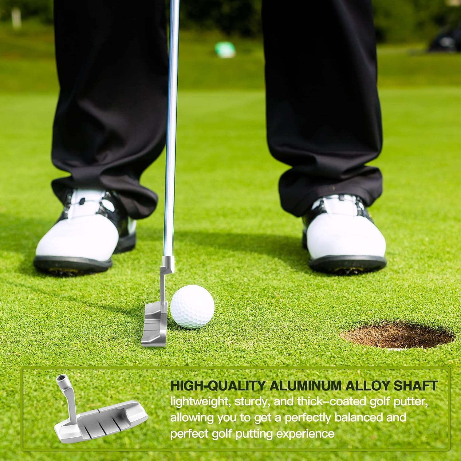 Upgraded Golf Putter, Golf Gifts for Him Her - 33" Two Ways Mini Golf Putters for Men Women Kids Right/Left Handed Golfers, Golf Clubs Set with 2 Golf Practice Balls for Any Putting Mat